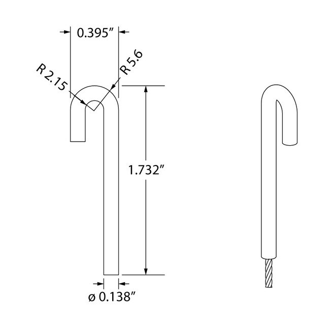 120" Nylon Cable With P End For Art System