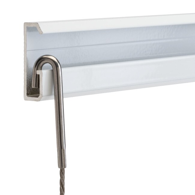 White Wall Track For Art System, 6' Length