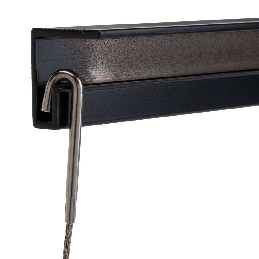 Black, White or Satin Ceiling Track For Art System, 6' Length