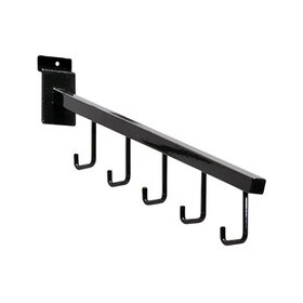 Black 5 Hook Metal Slatwall Bracket