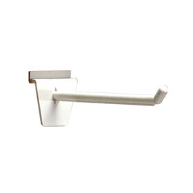 White 2" Long Slatwall Hook