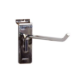 Brite Chrome 4" Metal Slatwall Hook