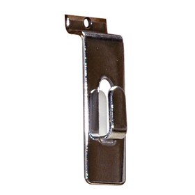 Brite Chrome Flush Metal Slatwall Hook