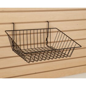 Black Sloped Front Basket 15"W X 12"D X 5"H