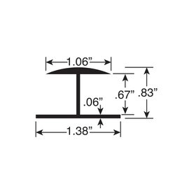 PVC | Joint Trim for Greatwall Slatwall | 8ft Long