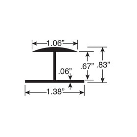 PVC | Joint Trim for Greatwall Slatwall | 8ft Long