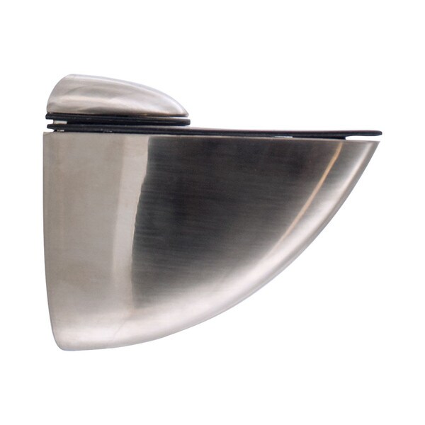 1-7/8" High x 2" Deep Polished Chrome Zinc Alloy Round Glass Shelf Support