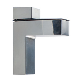 2-5/8in H x 2-9/16in Deep | Zinc Alloy | Square Glass Shelf Support