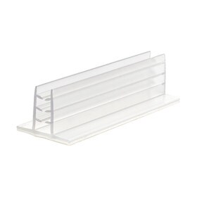 Sign Holder | Clear Dual Durometer | Fits 1/8in - 1/4in Signs | With Adhesive