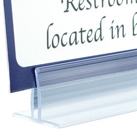 Counter Top Sign Holder | Clear Rigid PVC | Fits 1/8in Panels