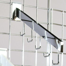 Bright Chrome 5 Hook Square Downslant For 3" Oc Grid