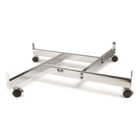 4 Way Bright Chrome Base For Gridwall W/ Casters