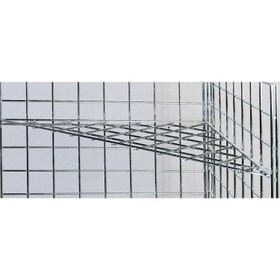 24" X 24" Bright Chrome Triangular Shelf For Gridwall
