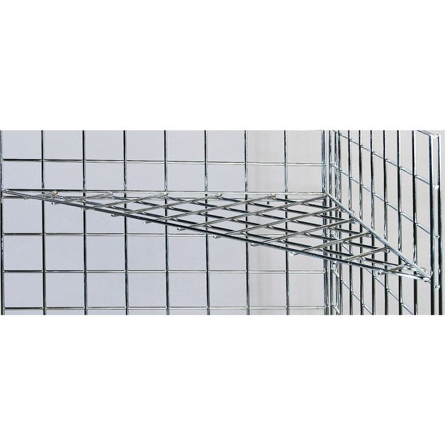 24" X 24" Bright Chrome Triangular Shelf For Gridwall