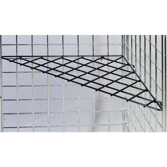 24" X 24" Black Triangular Shelf For Gridwall
