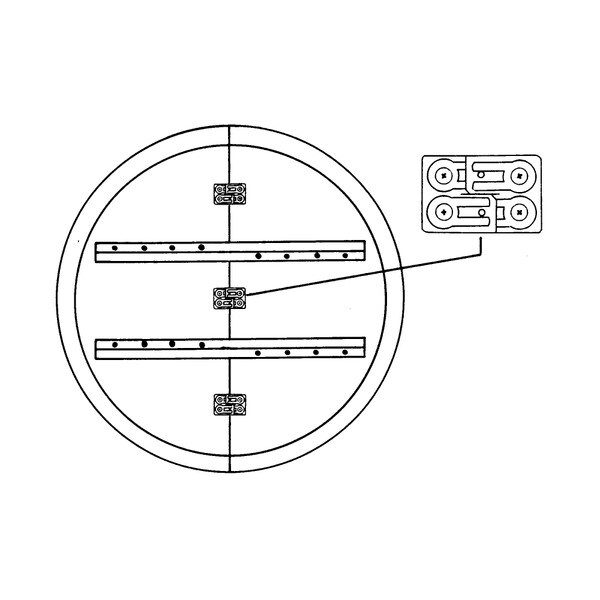 1-9/16" High x 1-1/2" Wide Steel Table Aligner
