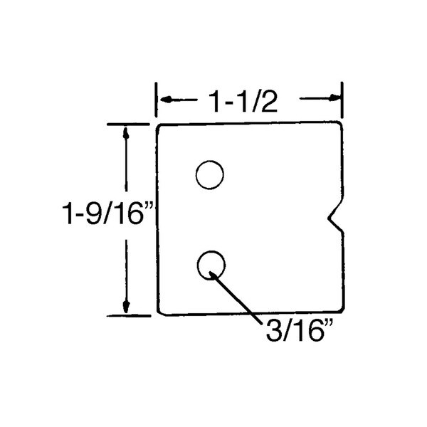 1-9/16" High x 1-1/2" Wide Steel Table Aligner