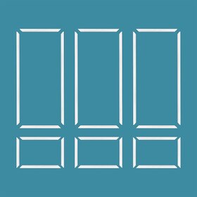 White Pre-Mitered Wall Box Panel Frame Kits With Adhesive 1-5/8" Wide X 5/8" Projection