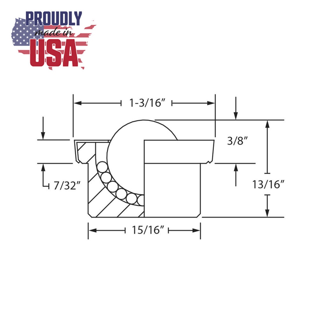 Ball Drop-In Transfer Caster