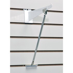 Long (12"+) Support Bracket For Slatwall Chrome