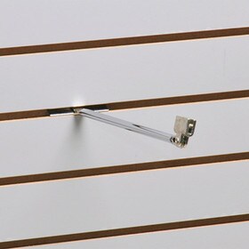 Short (7" 12") Support Bracket For Slatwall Chrome