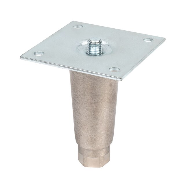 4in H with 3-1/2in Sq | Removeable Mounting Plate | Nickle Plated Econoline Appliance Leg