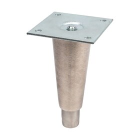 6in H with 3-1/2in Sq | Removeable Mounting Plate | Nickle Plated Econoline Leg