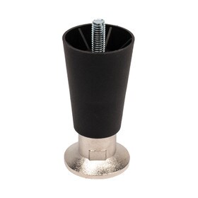 4in H with 3-8/16in | Mounting Stud | Black Plastic | Heavy Duty Appliance Leg