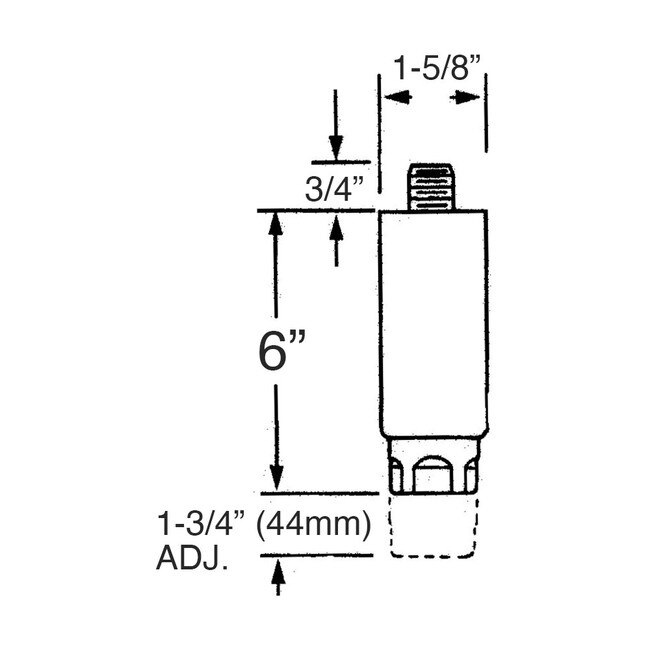 Commercial Appliance Leg 6in H With 1 2 13 X 3 4in Mounting Stud HDW commercial-appliance-leg-6in-h-with-1-2-13-x-3-4in-mounting-stud-hdw