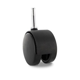 2-3/8in Dia | Black Swivel Hooded Hercules Twin Wheel Caster |5/16 x 1-1/2in Long Gripneck Stem And Socket