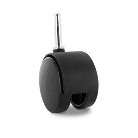 2-3/8in Dia | Black Swivel Hooded Hercules Twin Wheel Caster |5/16 x 1-1/2in Long Gripneck Stem And Socket