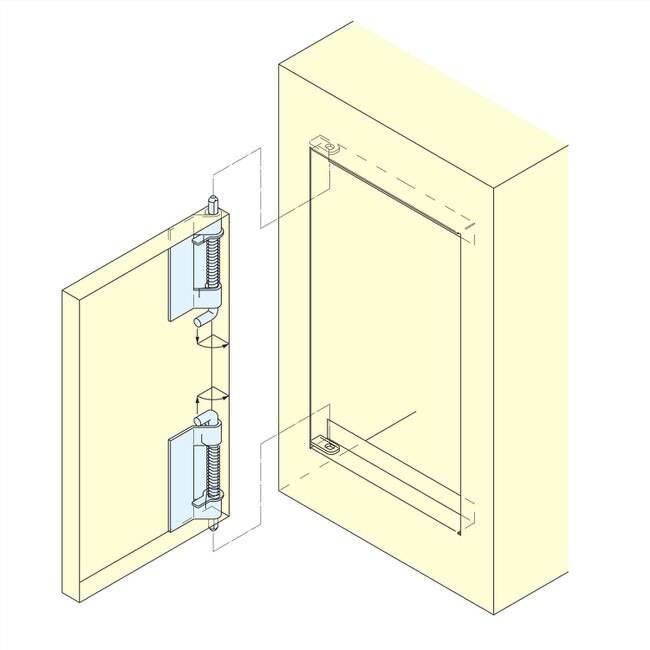 Sugatsune Spring Loaded Pivot Hinge HGPV60ACR Series HGPV60ACR