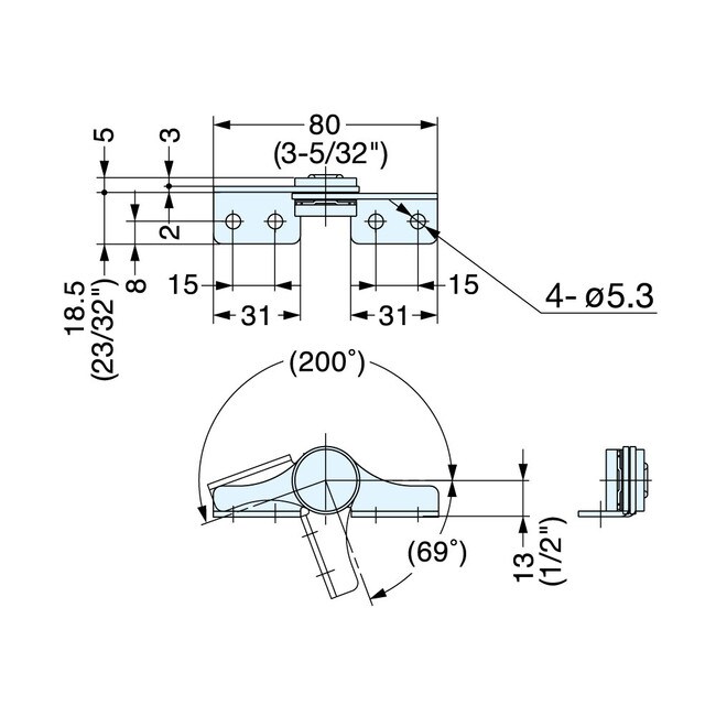 Torque Hinge | HG-TA45L Series