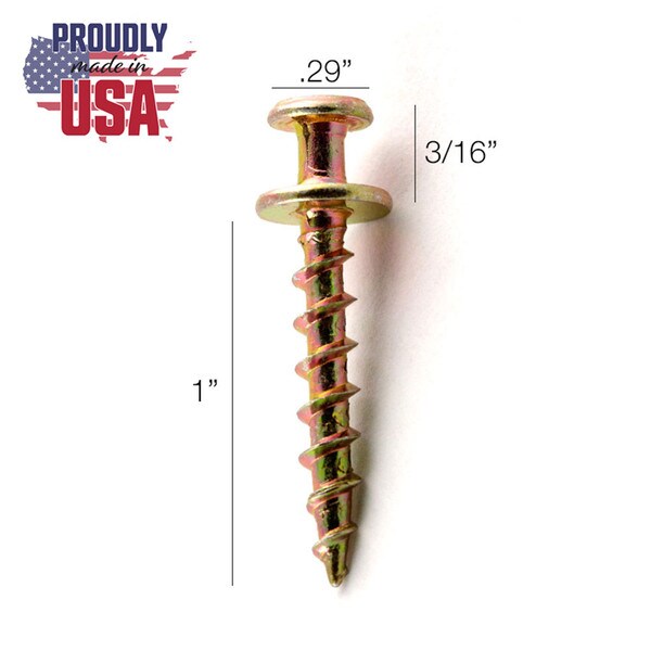 Hangman | #8 x 1in | Gold | Double Headed Bear Claw Hanger