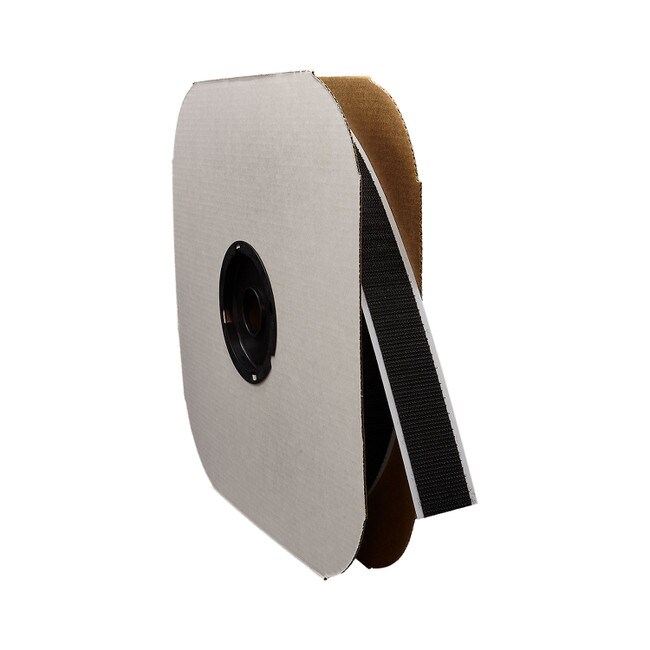 1-1/2" Wide Black Standard Grade Velcro Hook Fastening Tape 75' Coil