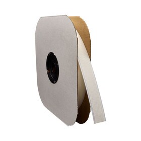 1" Wide White Standard Grade Velcro Hook Fastening Tape 75' Coil