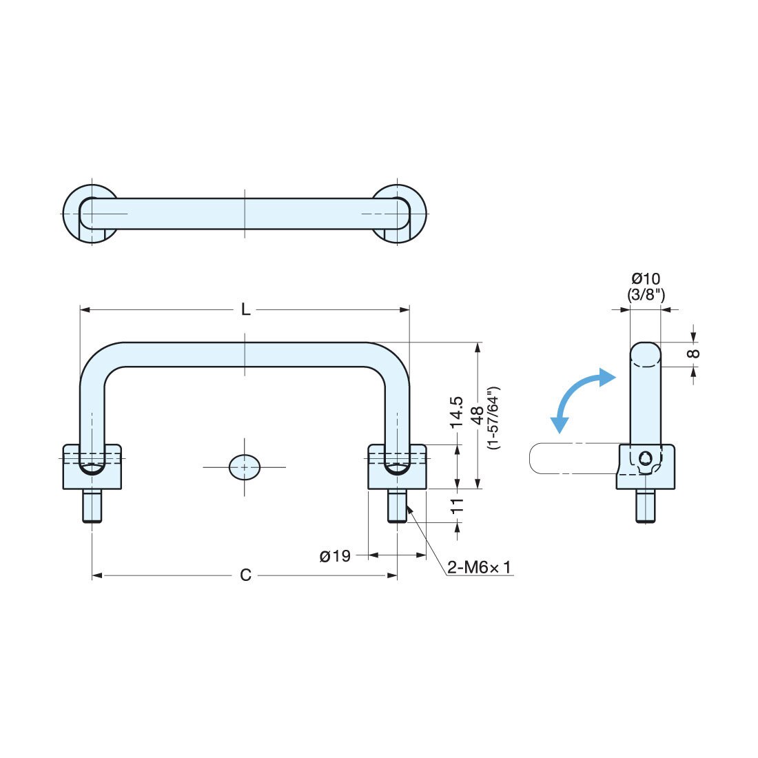 Sugatsune Folding Handle