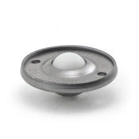 5/8in Dia | White Nylon | Ball Transfer Industrial Caster with Round Flange