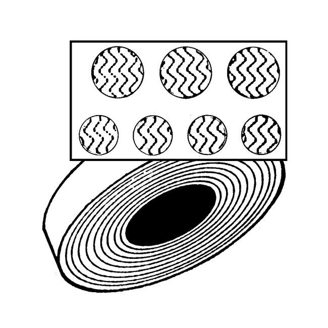 1/2" Diameter Black Standard Grade Velcro Hook Fastening Coin 1440 Pieces Per Roll