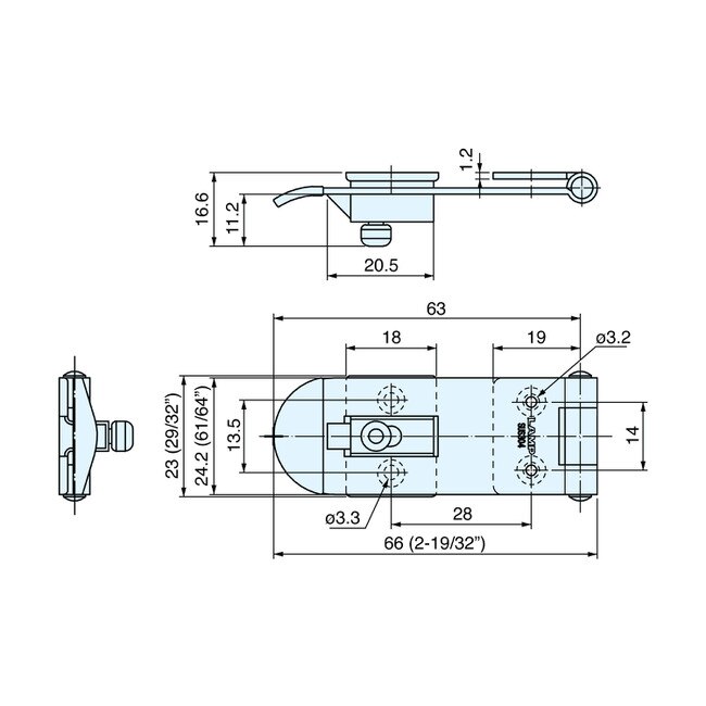 Sugatsune Latch Hasp HPAK65 Series HPAK65