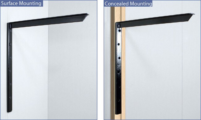Powder Coated Finish | Hidden Steel Countertop Support Bracket
