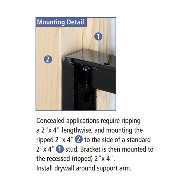 Powder Coated Finish | Hidden Steel Countertop Support Bracket
