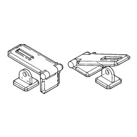 2-3/8" Long x 1-1/16" Wide x 1/8" Thick Clear Acrylic Hasp