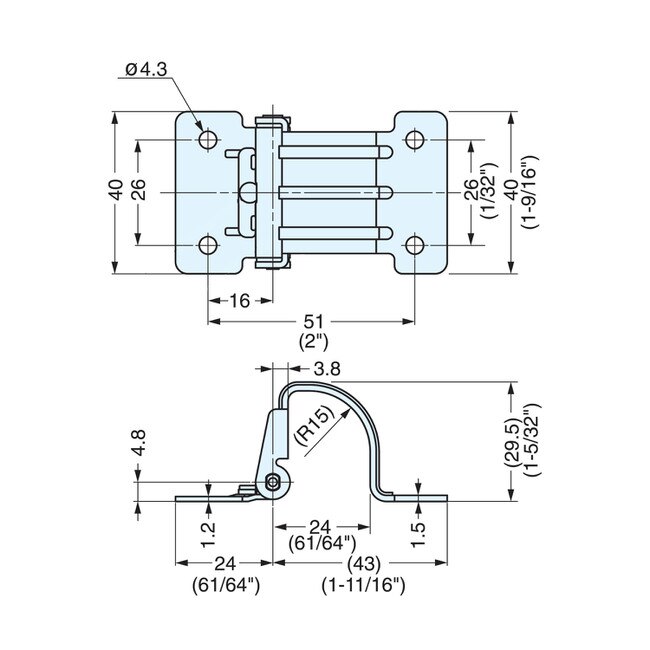 Concealed Torque Hinge HGTU07