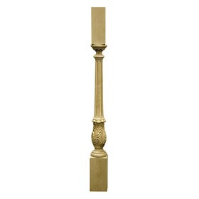 Large Acanthus Hardwood Cherry Baluster 3 1/2" W X 38" H