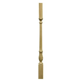Small Acanthus Hardwood Cherry Baluster 2 3/8" W X 38" H