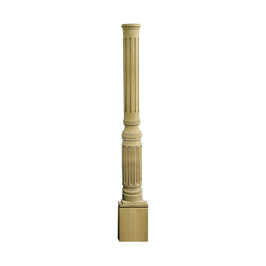 43in H | Half Round | Hand Carved Column