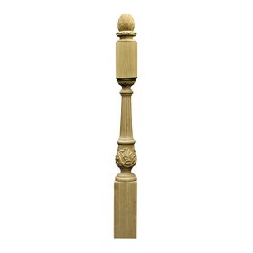Large Grape White Oak Newel Post 5 3/8" W X 52" H