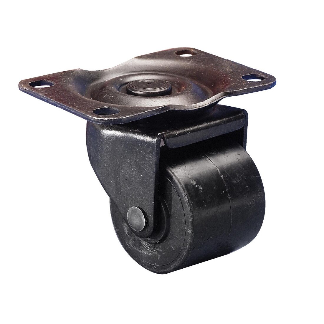 2in Dia | Black Polyflex Business Machine Swivel Caster | 2-9/16in x 3-5/8in Top Plate