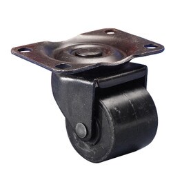 2in Dia | Black Polyflex Business Machine Swivel Caster | 2-9/16in x 3-5/8in Top Plate
